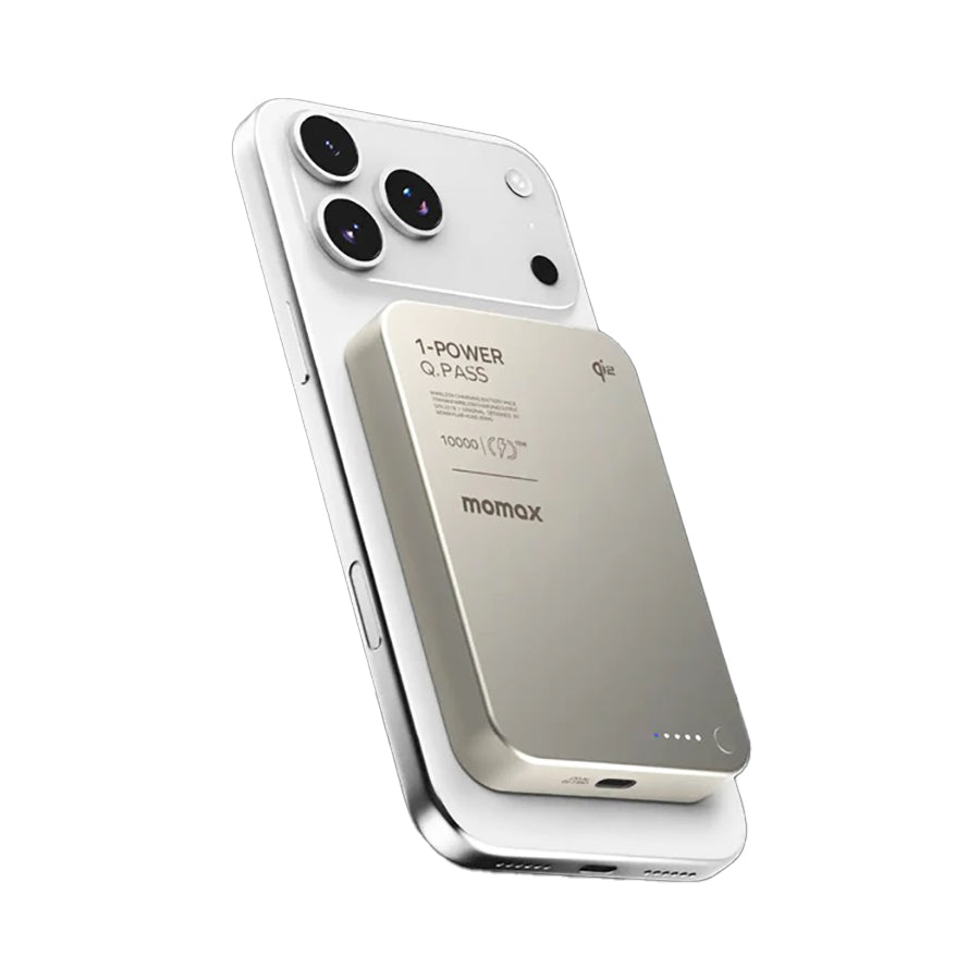 MOMAX 1-Power Q.Pass Qi2 10000mAh Magnetic Powerbank Gen 2 Titanium