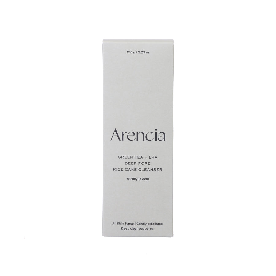 ARENCIA Green Tea + LHA Deep Pore Rice Cake Cleanser