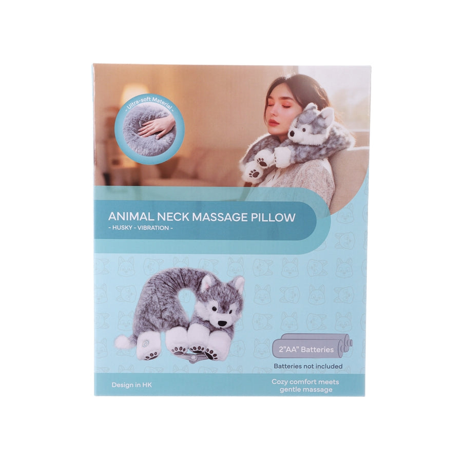 TINTS Animal Neck Massage Pillow - Husky