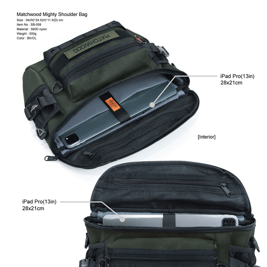 MATCHWOOD Mighty Shoulder Bag - OL  (500g)