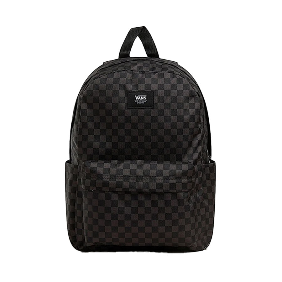 VAN'S Old Skool Grom Check Backpack - Black - Charcoal