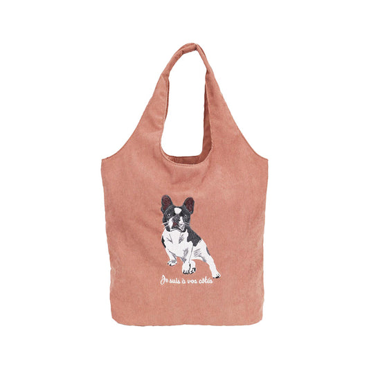 SENBADO F25 SEN Dog Embroidery Hobo 625-3365 PINK  (210g)