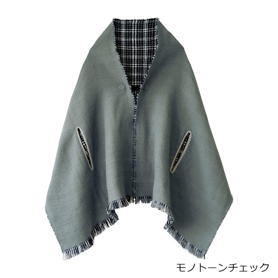COGIT F25 2Way Reversible Capelet - Mono Checker