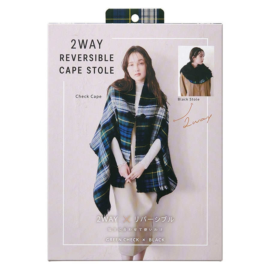 COGIT F25 2Way Reversible Capelet - Green Checker