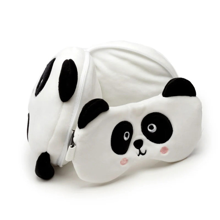 RELAXEAZZZ Travel Pillow & Eye Mask - Panda
