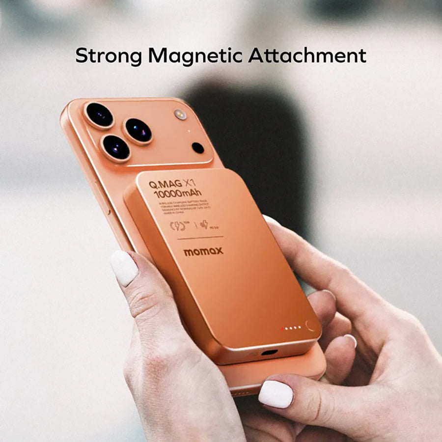MOMAX Q.Mag X1 10000mAh Wireless Powerbank Orange
