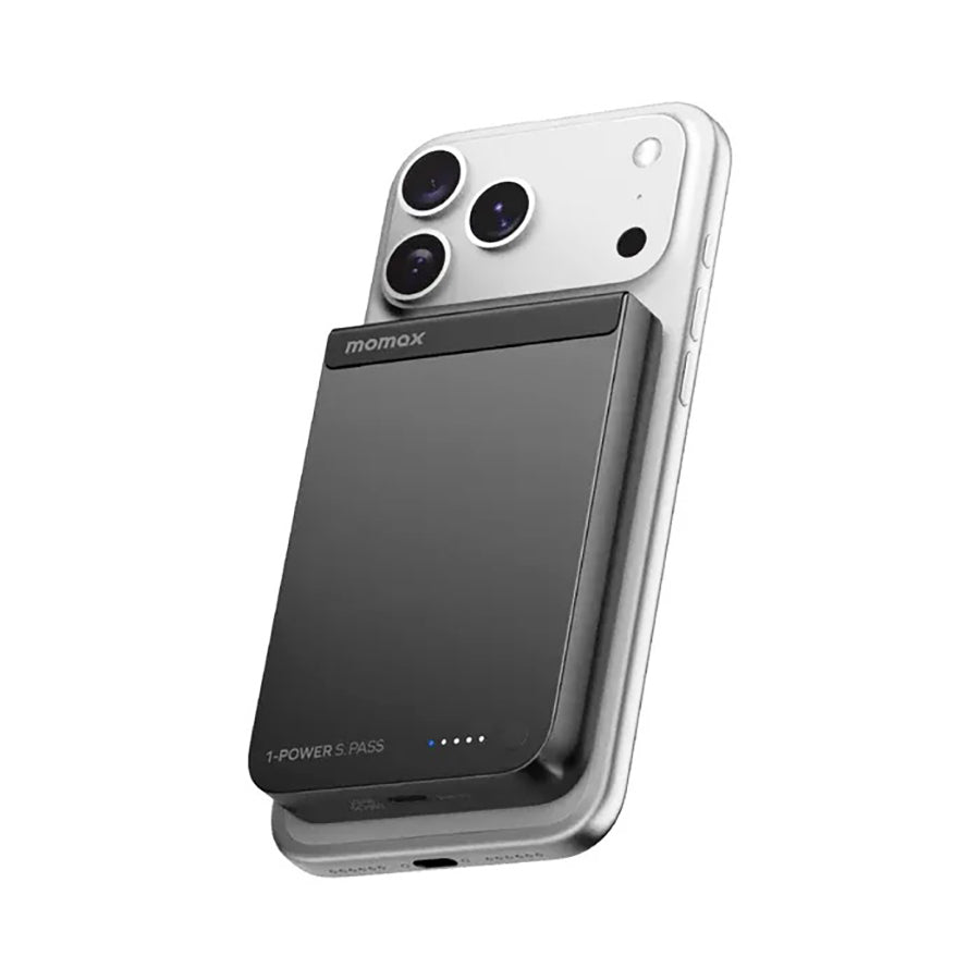 MOMAX 1-POWER S.PASS 10000mAh Qi2 Magnetic Wireless Powerbank Black