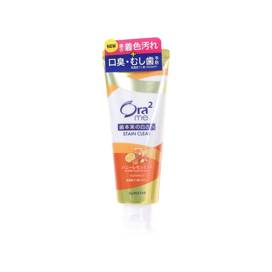 ORA2 Stain Clear Toothpaste - Honey Lemon Mint  (130g)