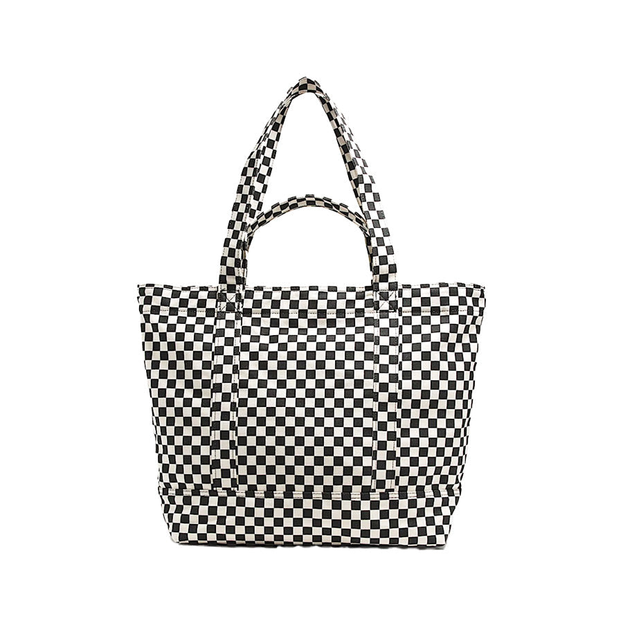 VAN'S Tell All Zip Tote - Checkerboard