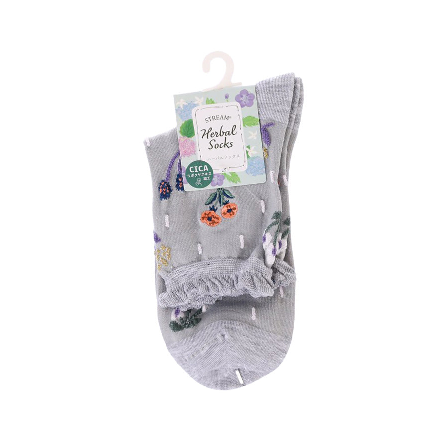 ASSIST S26 AS Flower Embroidery Tenten Float Low Crew Socks - W 2J71013