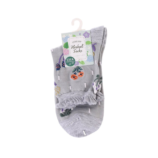 ASSIST S26 AS Flower Embroidery Tenten Float Low Crew Socks - W 2J71013