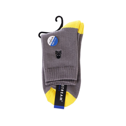 ASSIST S26 AS Skull Embroidery Pile Crew Socks - M MEC1089