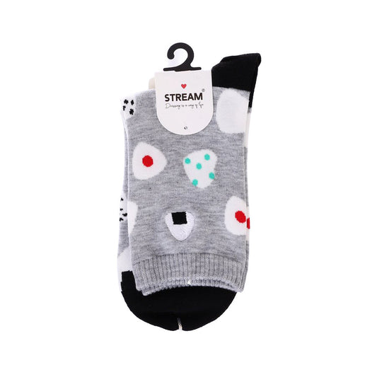 ASSIST S26 AS Onigiri All-Over Pattern One-Point Embroidery Crew Socks - W 2E51106