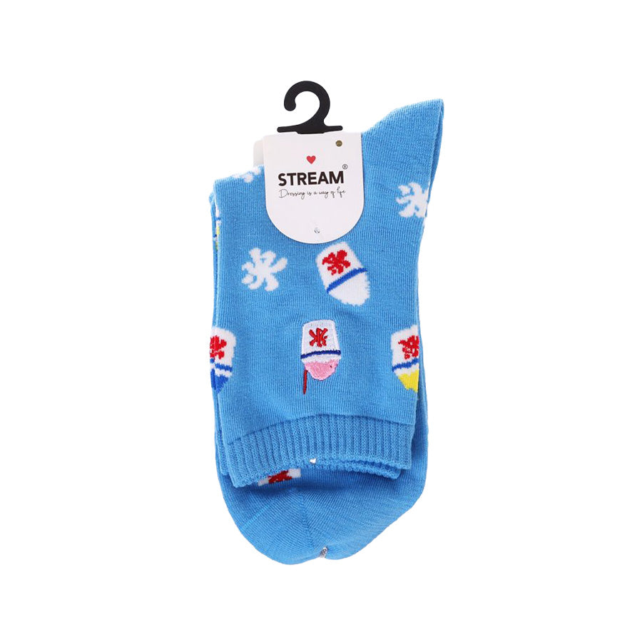 ASSIST S26 AS Shaved Ice All-Over Print One-Point Embroidery Crew Socks - W 2E51107