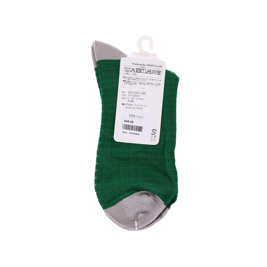 ASSIST S26 AS Long-Tailed Tit Pattern Low Crew Socks - W 2F21027