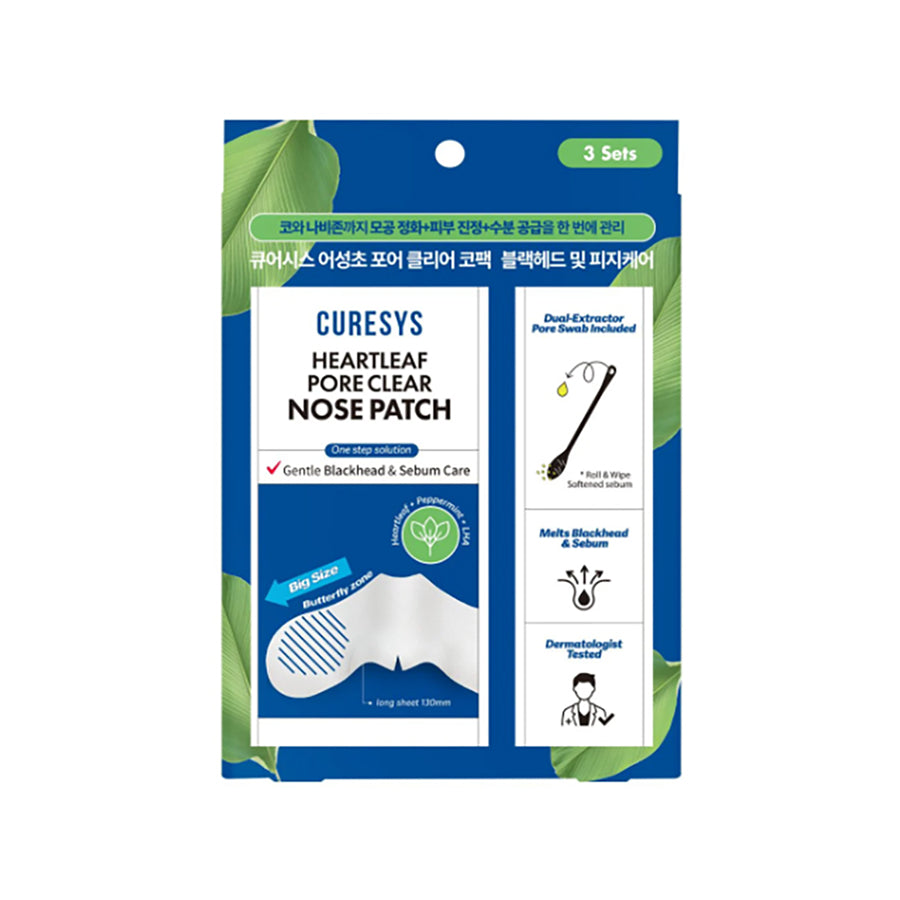 CURESYS Heartleaf Pore Clear Nose Patch  (3pcs)