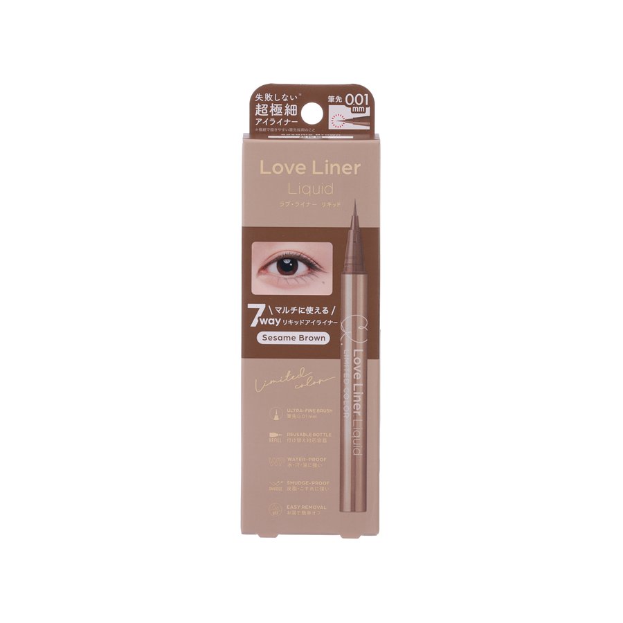 LOVE LINER Liquid Eyeliner 0.01mm - Sesame Brown  (0.55mL)