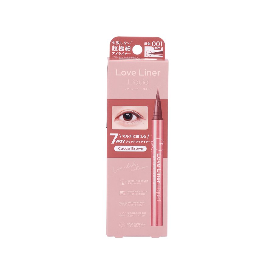 LOVE LINER Liquid Eyeliner 0.01mm - Cacao Brown  (0.55mL)