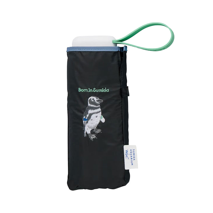 W.P.C. Penguin Aqua Folding Umbrella 47cm - 801-SD003-102-BK