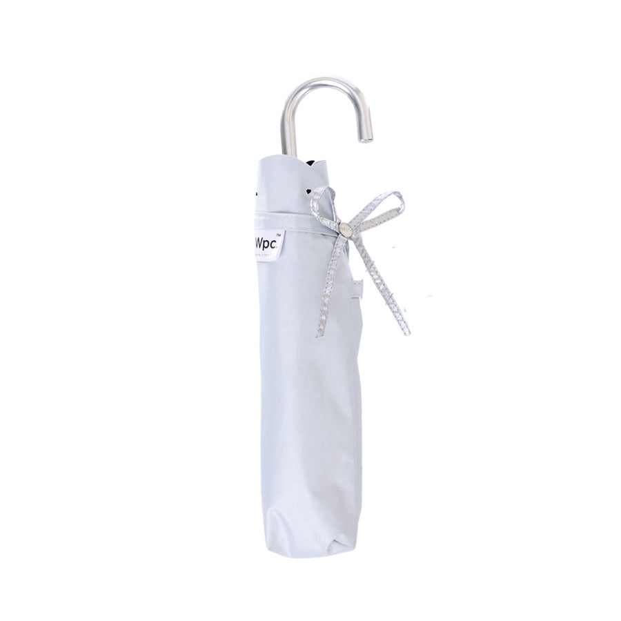 W.P.C. Silver Ribbon Heart Mini Folding Umbrella 50cm - 801-16628-102-SX