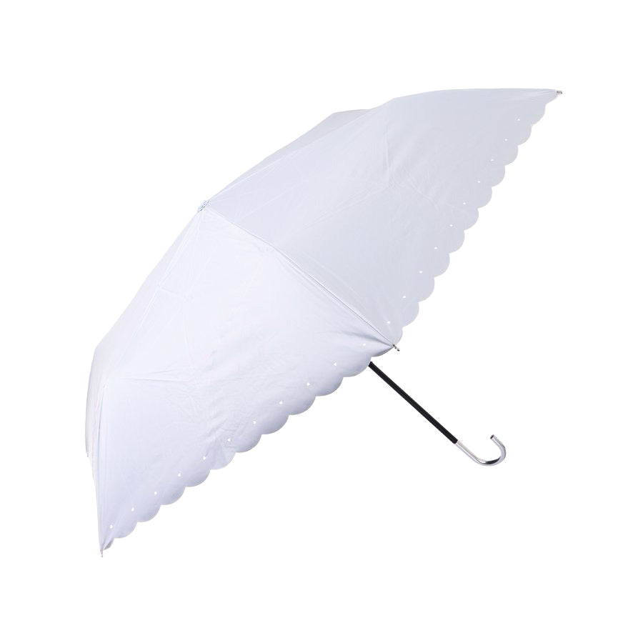 W.P.C. Silver Ribbon Heart Mini Folding Umbrella 50cm - 801-16628-102-SX