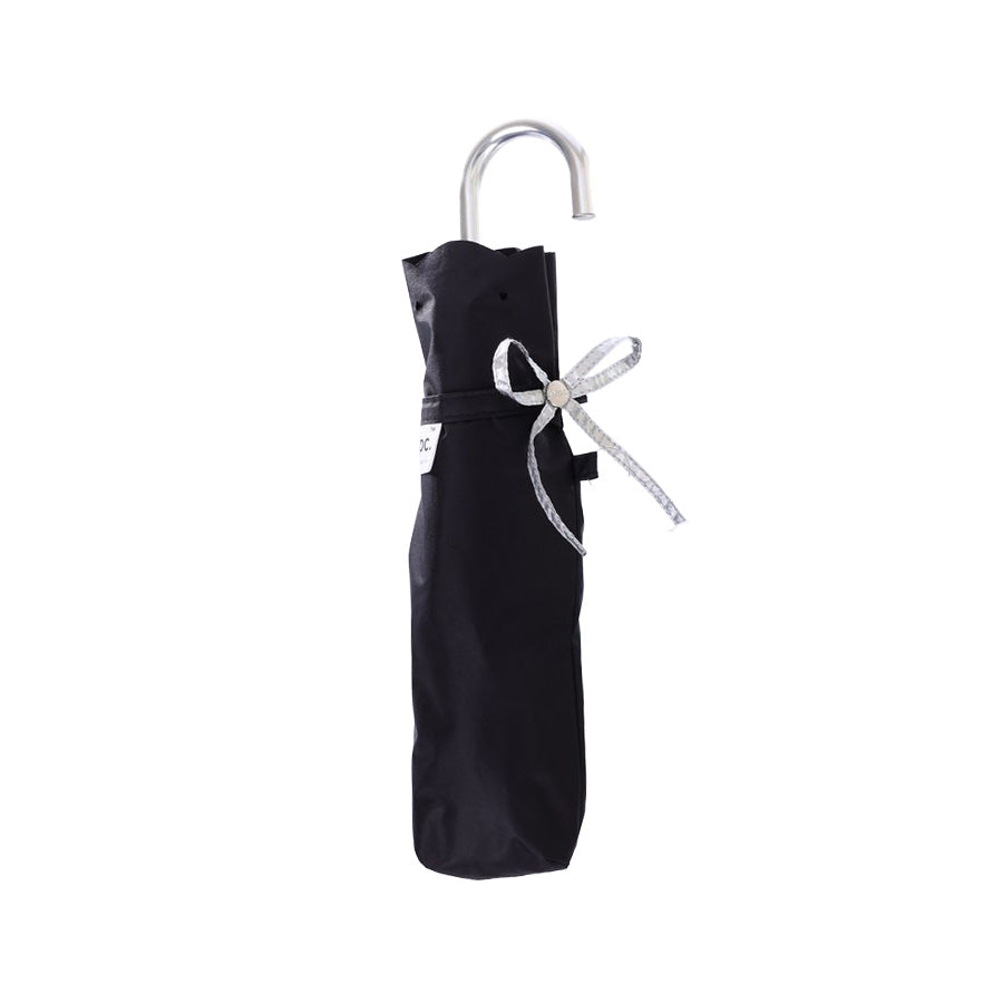 W.P.C. Silver Ribbon Heart Mini Folding Umbrella 50cm - 801-16628-102-BK