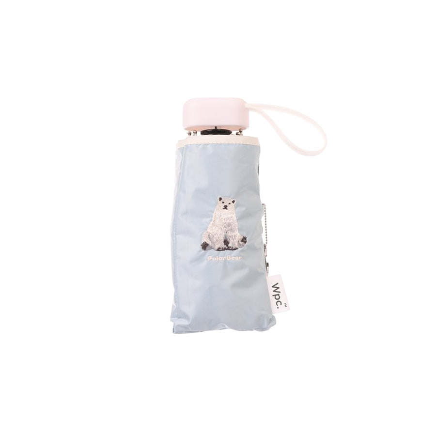 W.P.C. Animal Embroidery Polar Bear Mini Folding Umbrella 47cm - 801-17073-102-SX