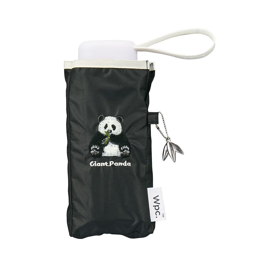 W.P.C. Animal Embroidery Panda Mini Folding Umbrella 47cm - 80117073-102-BK