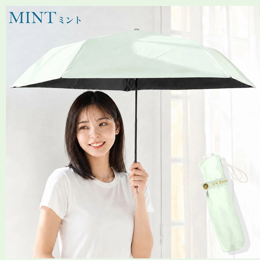 NAKATANI S26 Naka 50cm Slim Fold Pearl Parasol - Mint