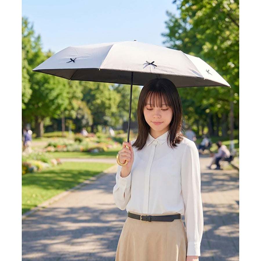NAKATANI S26 Naka 50cm Ribbon Fold Parasol - White
