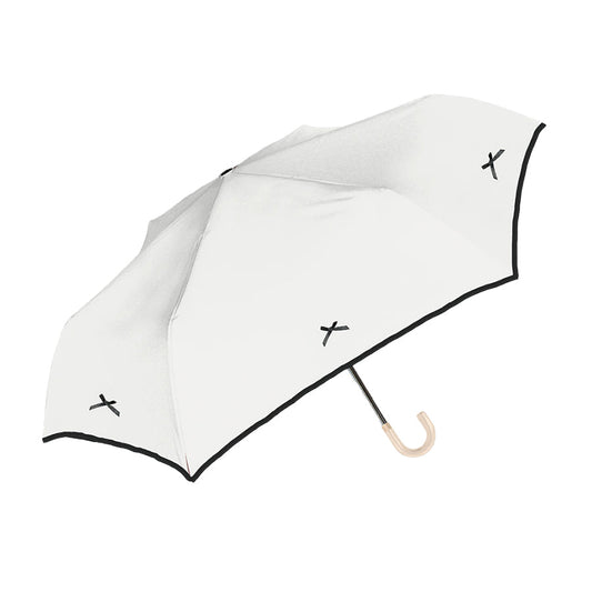 NAKATANI S26 Naka 50cm Ribbon Fold Parasol - White
