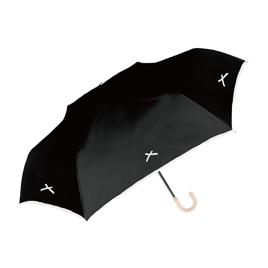 NAKATANI S26 Naka 50cm Ribbon Fold Parasol - Black