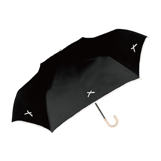 NAKATANI S26 Naka 50cm Ribbon Fold Parasol - Black