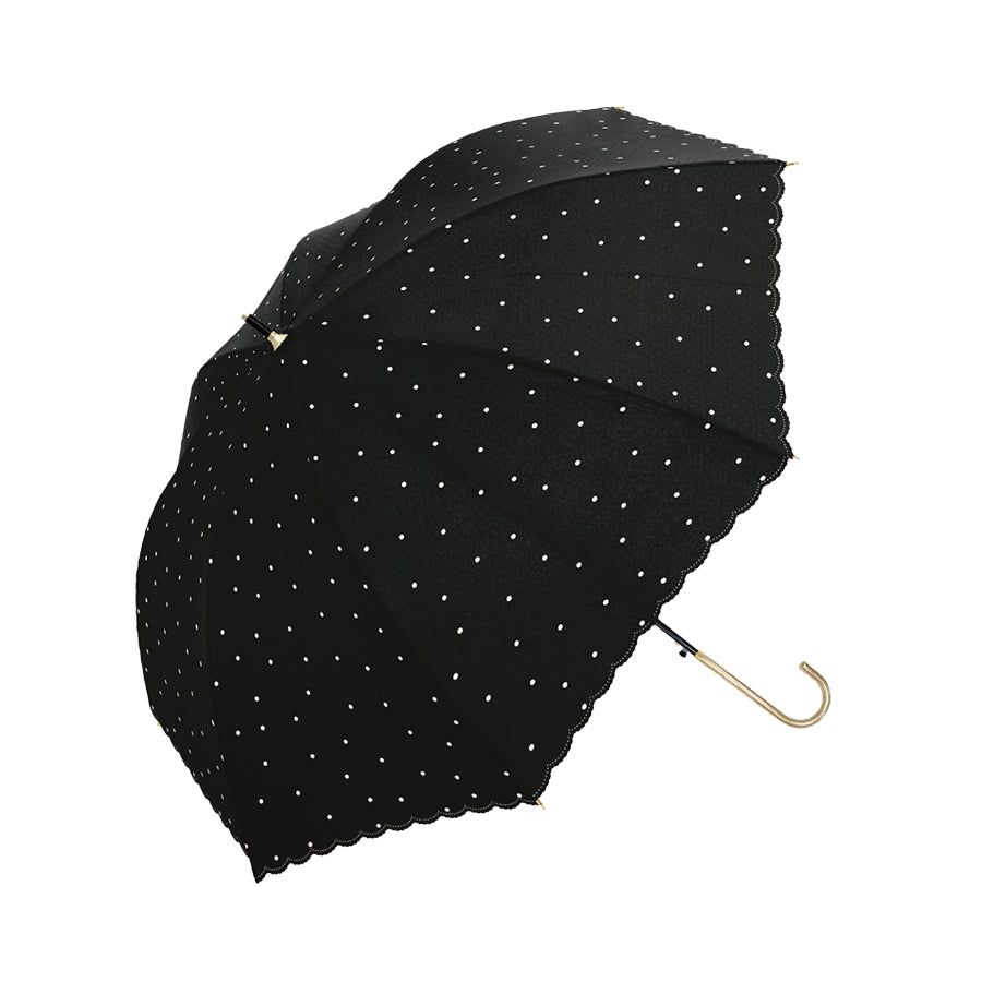 NAKATANI S26 Naka 58cm UV Misty Dot Stick Umbrella - Black