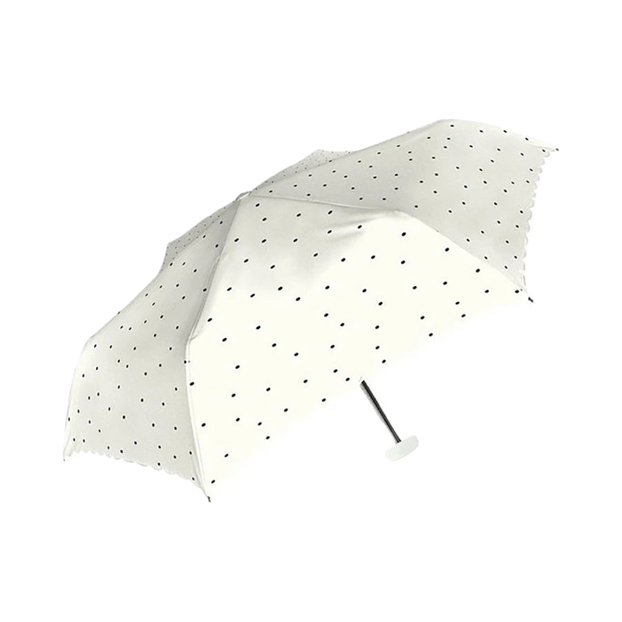 NAKATANI S26 Naka 50cm UV Misty Dot Fold Umbrella - Off White