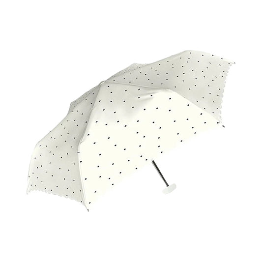 NAKATANI S26 Naka 50cm UV Misty Dot Fold Umbrella - Off White