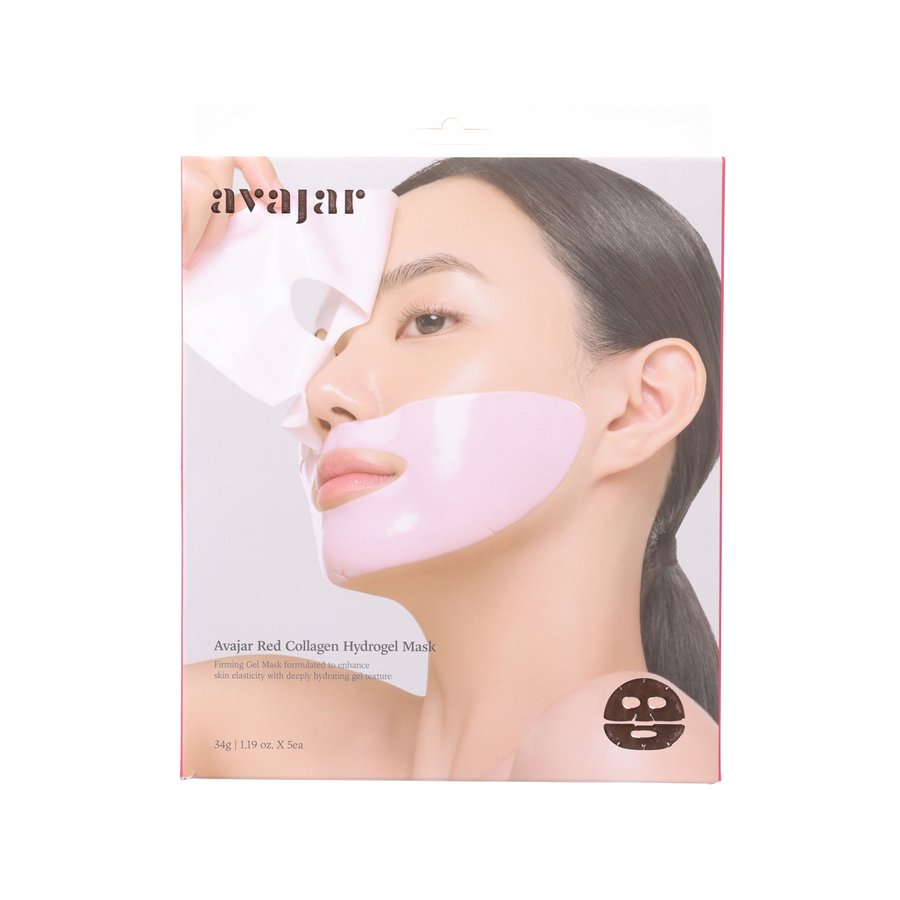 AVAJAR Red Collagen Hydrogel Mask Set  (5pcs)