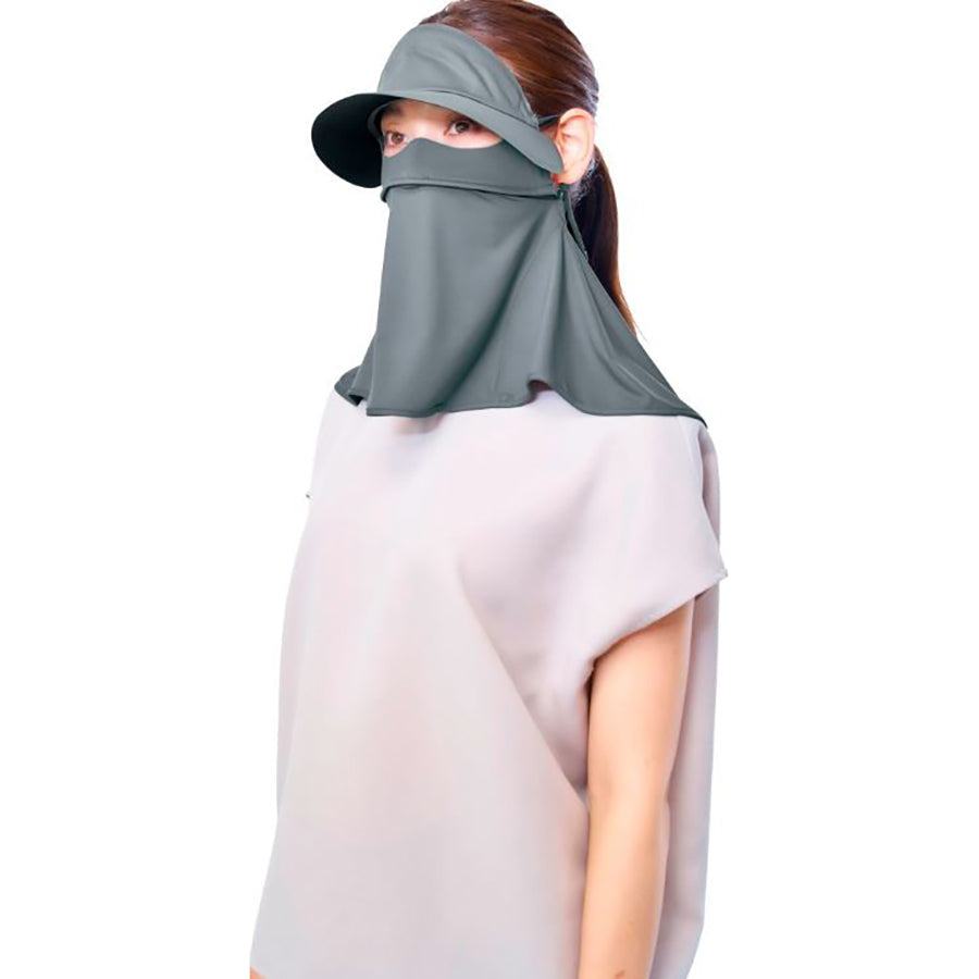 COGIT Sun Block Lab Souheki Visor with Face Cover - Clear Gray