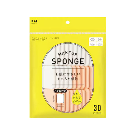 KAI Makeup Sponge - Rectangle Slim 30P (SBR)