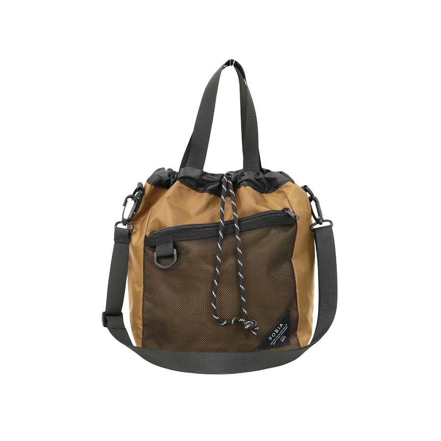 SENBADO S26 Mesh Drawstring Shoulder Bag 623-9882 - Ocher
