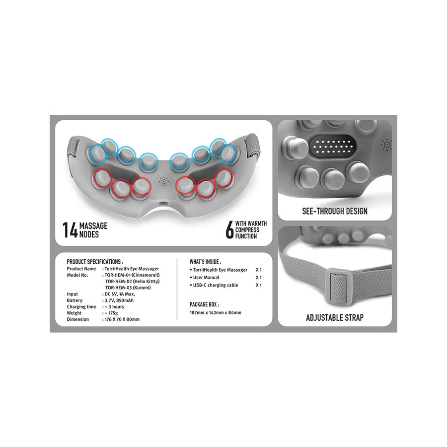 TORRII TorriiHealth Eye Massager-Hello Kittty